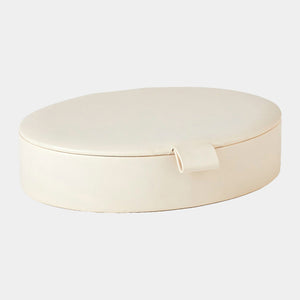Global Views Barrow Signature Oval Leather Box – detail