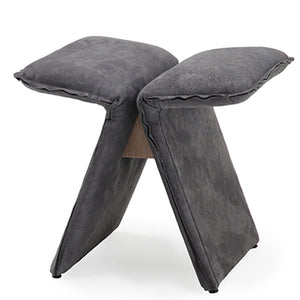 Butterfly Upholstered Stool - Quick Ship