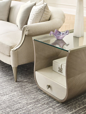 Caracole Rectangle End Table – angle view