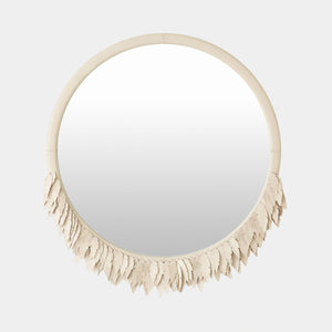 Global Views Emily Mirror Ivory – front view