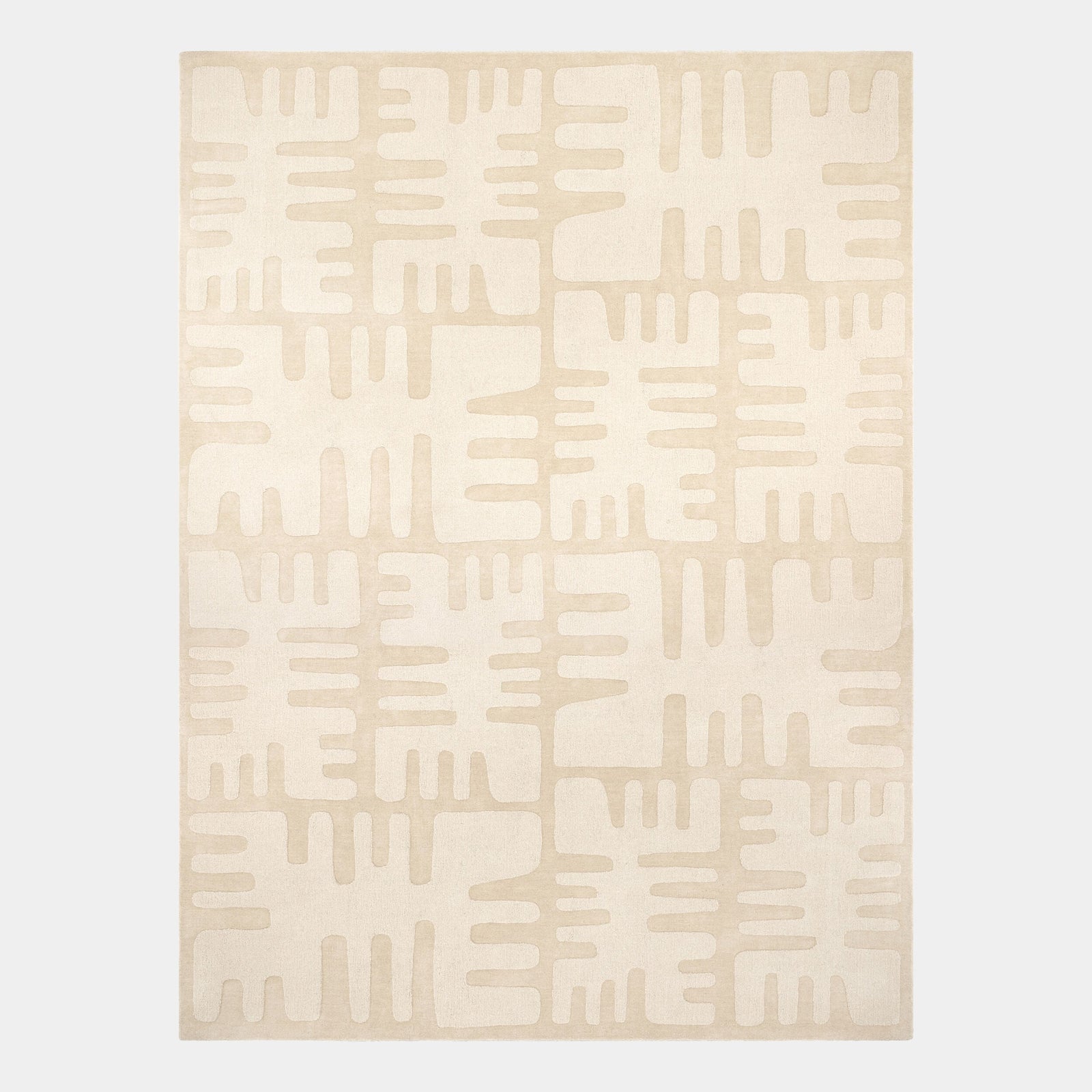 Global Views Duafe Rug 5' x 8' Sand – front view