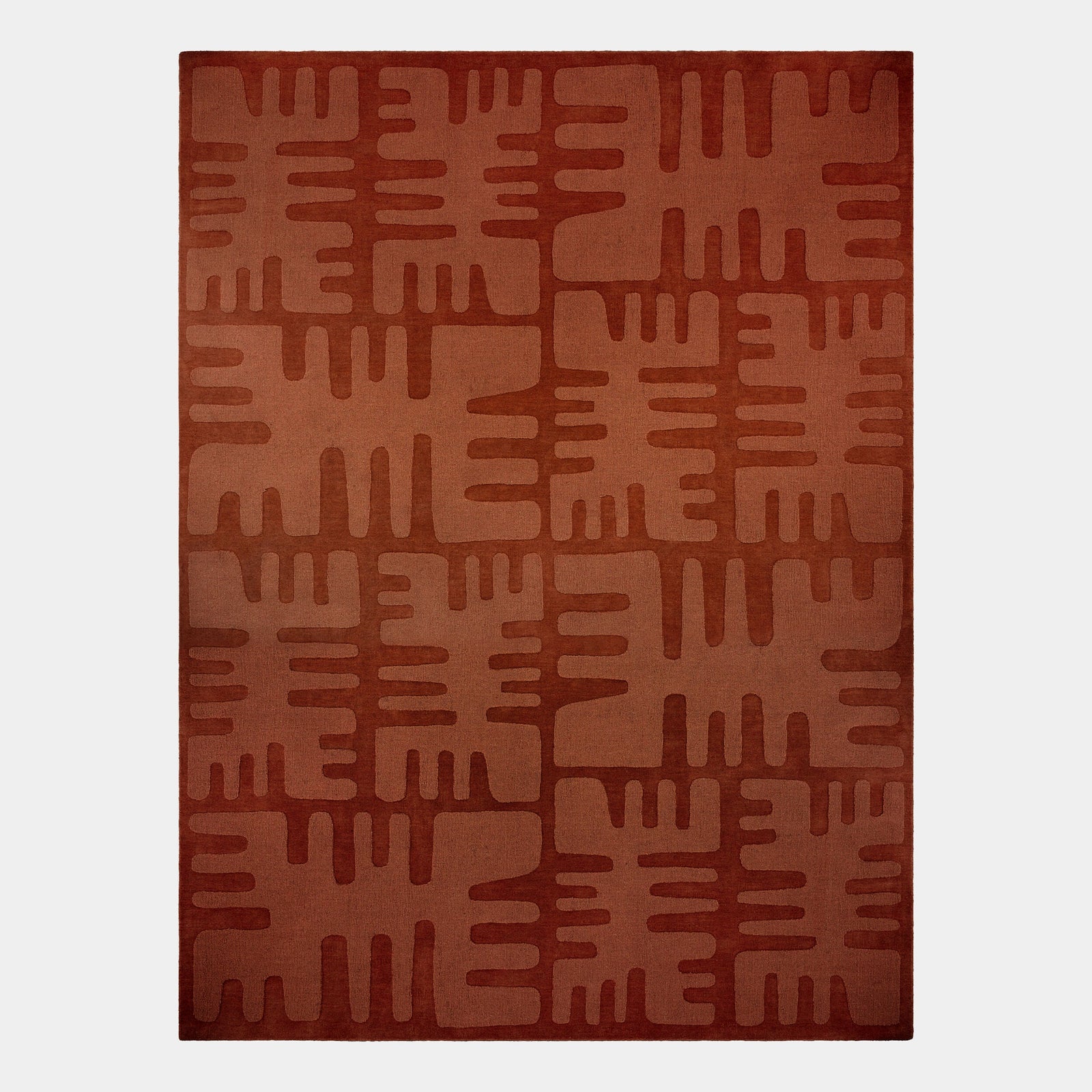 Global Views Duafe Rug 5' x 8' Rust – front view