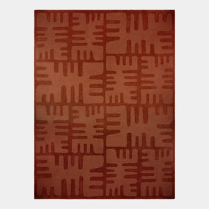 Global Views Duafe Rug 5' x 8' Rust – front view