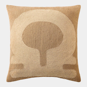 Global Views Carthago Beaded Pillow Key Sand – front view