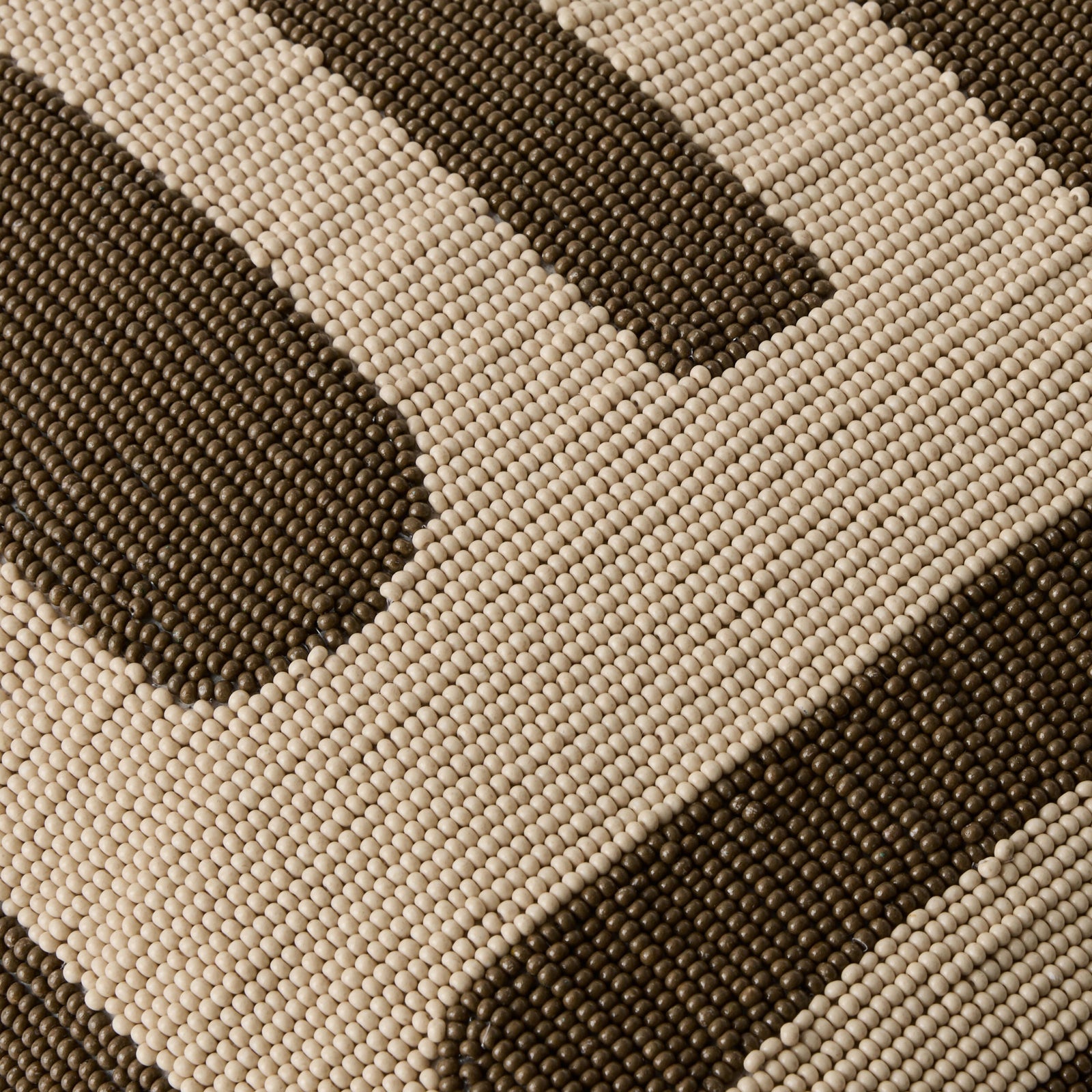 Global Views Carthago Beaded Pillow Latch Sepia – texture detail