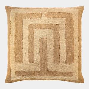 Global Views Carthago Beaded Pillow Latch Sand – front view