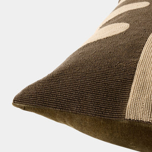 Global Views Carthago Beaded Pillow Pass Sepia – profile view