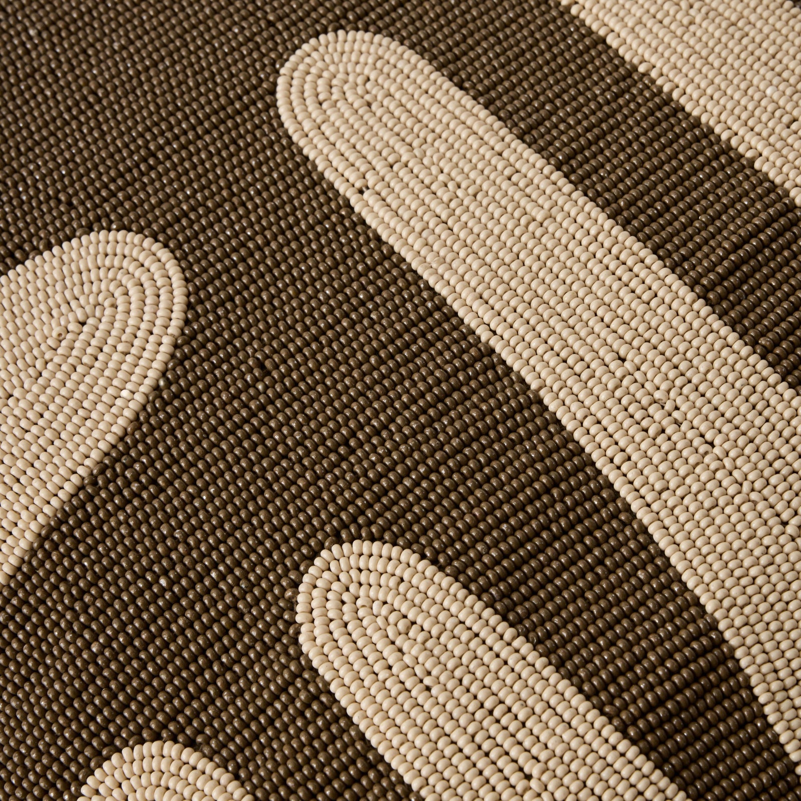 Global Views Carthago Beaded Pillow Pass Sepia – texture detail