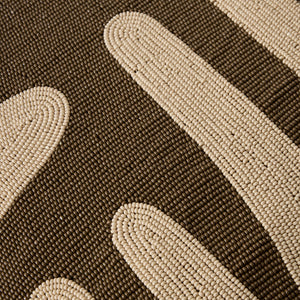 Global Views Carthago Beaded Pillow Pass Sepia – texture detail