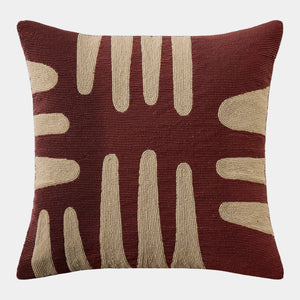 Global Views Carthago Beaded Pillow Pass Cinnabar – front view