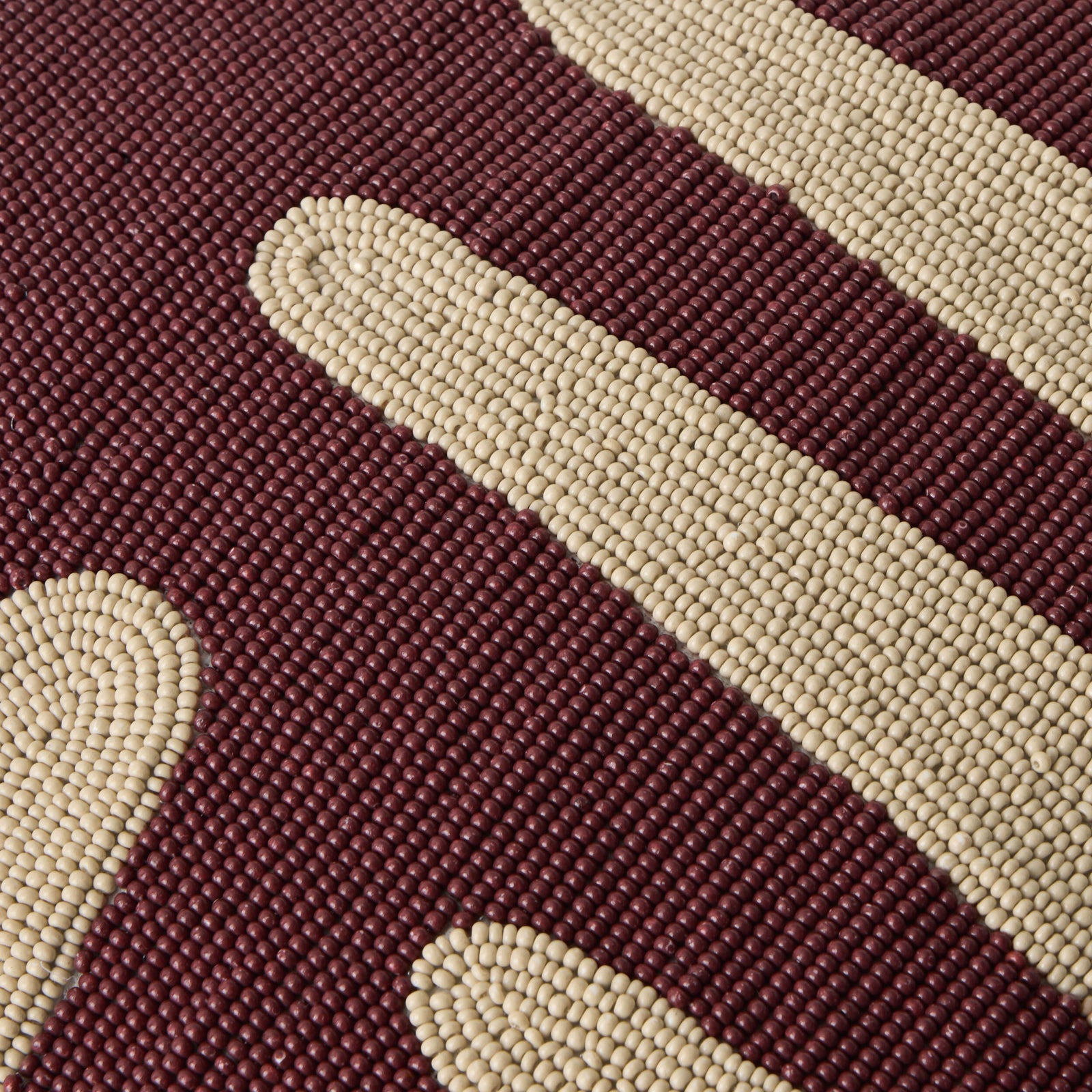 Global Views Carthago Beaded Pillow Pass Cinnabar – texture detail