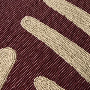 Global Views Carthago Beaded Pillow Pass Cinnabar – texture detail