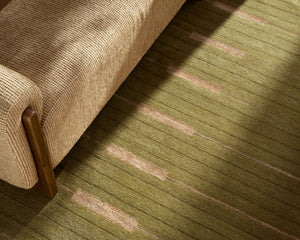Pilgrimage Handmade Rug 2' x 3' Olive – room setting