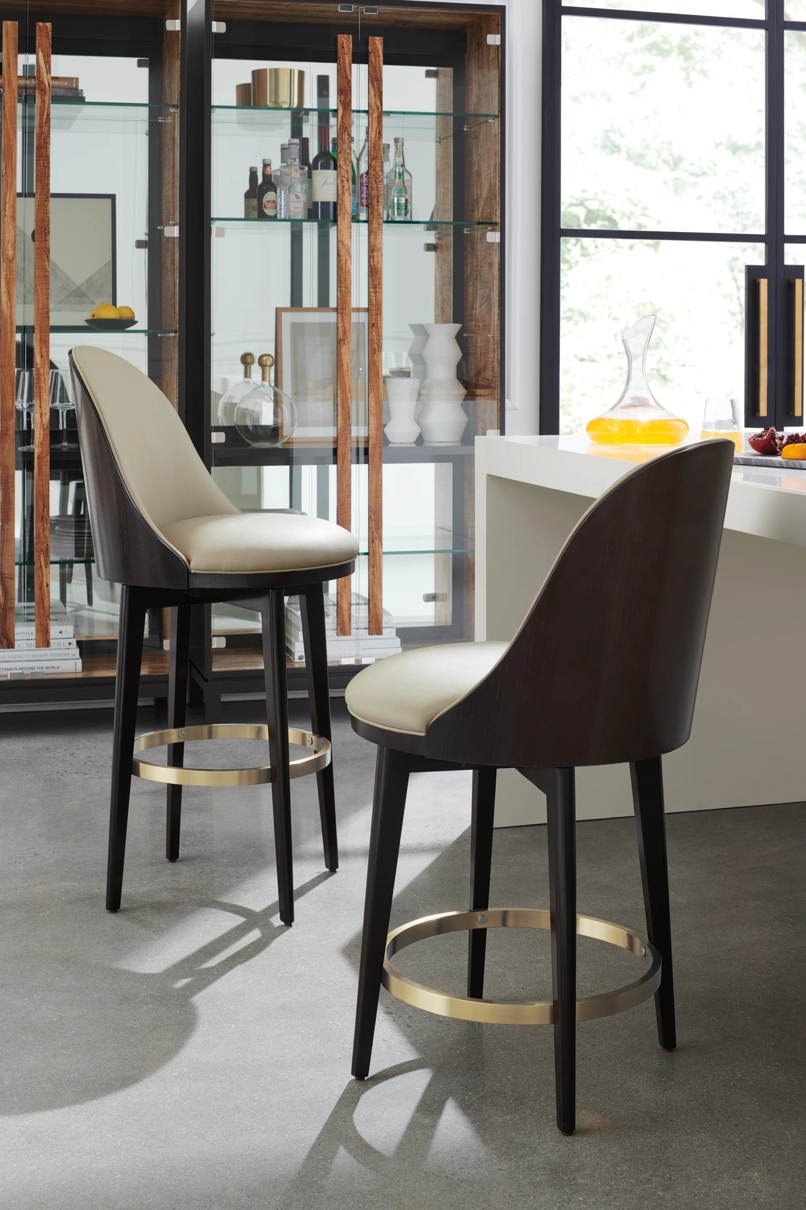 Caracole Another Round Bar Stool – angle view