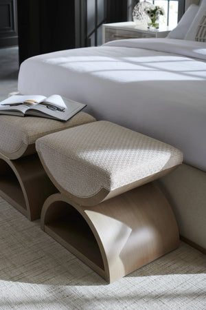 Caracole Open Enrollment Ottoman – side view