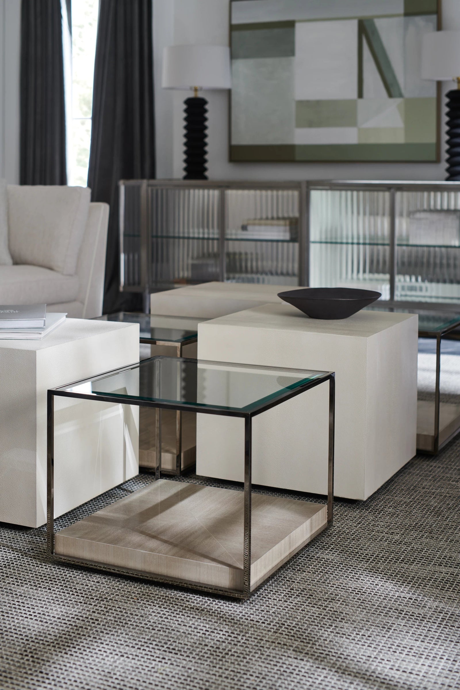 Caracole Solid Ground Cocktail Table – angle view