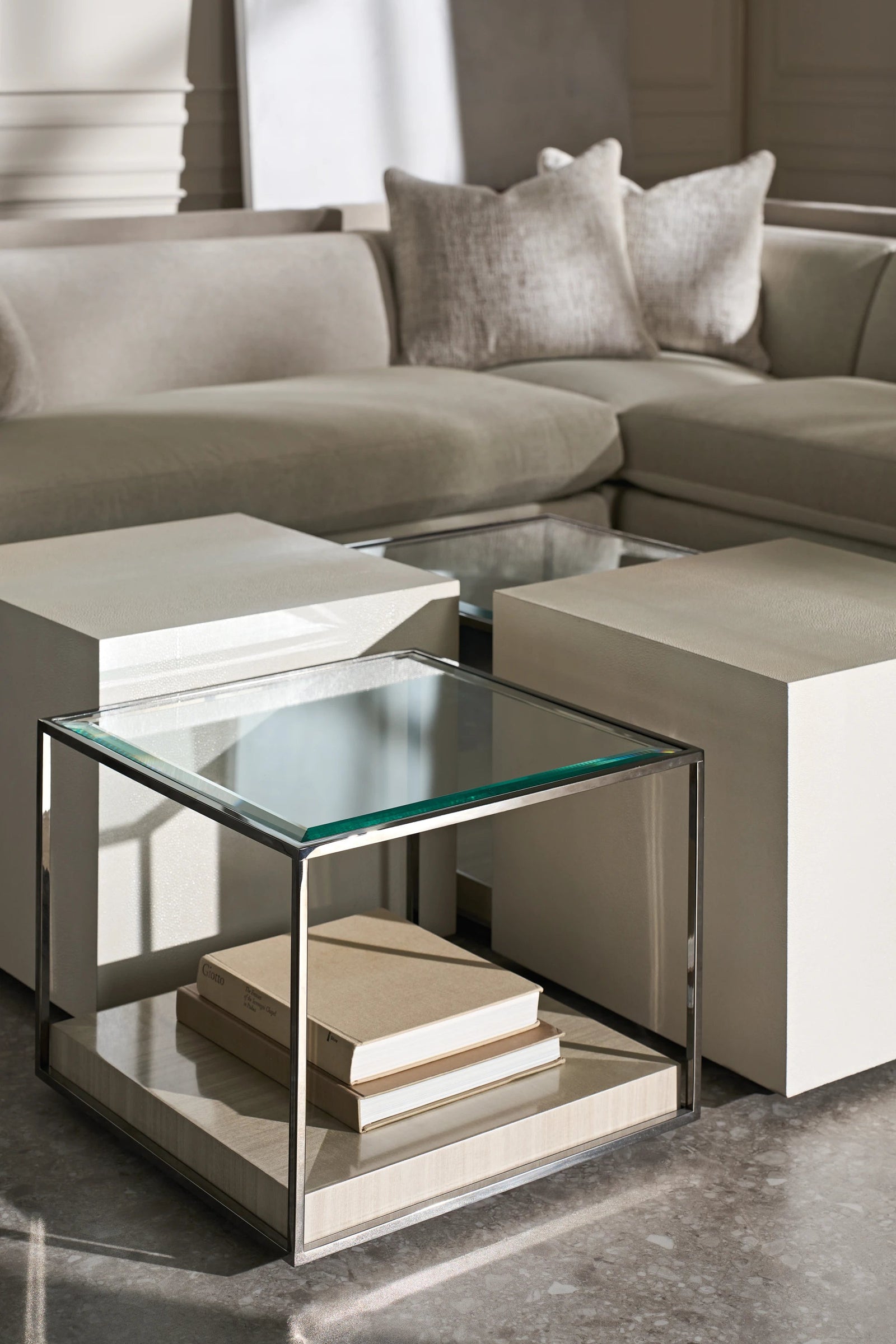 Caracole Solid Ground Cocktail Table – side view