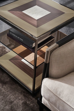 Caracole Impossible Cube End Table – side view