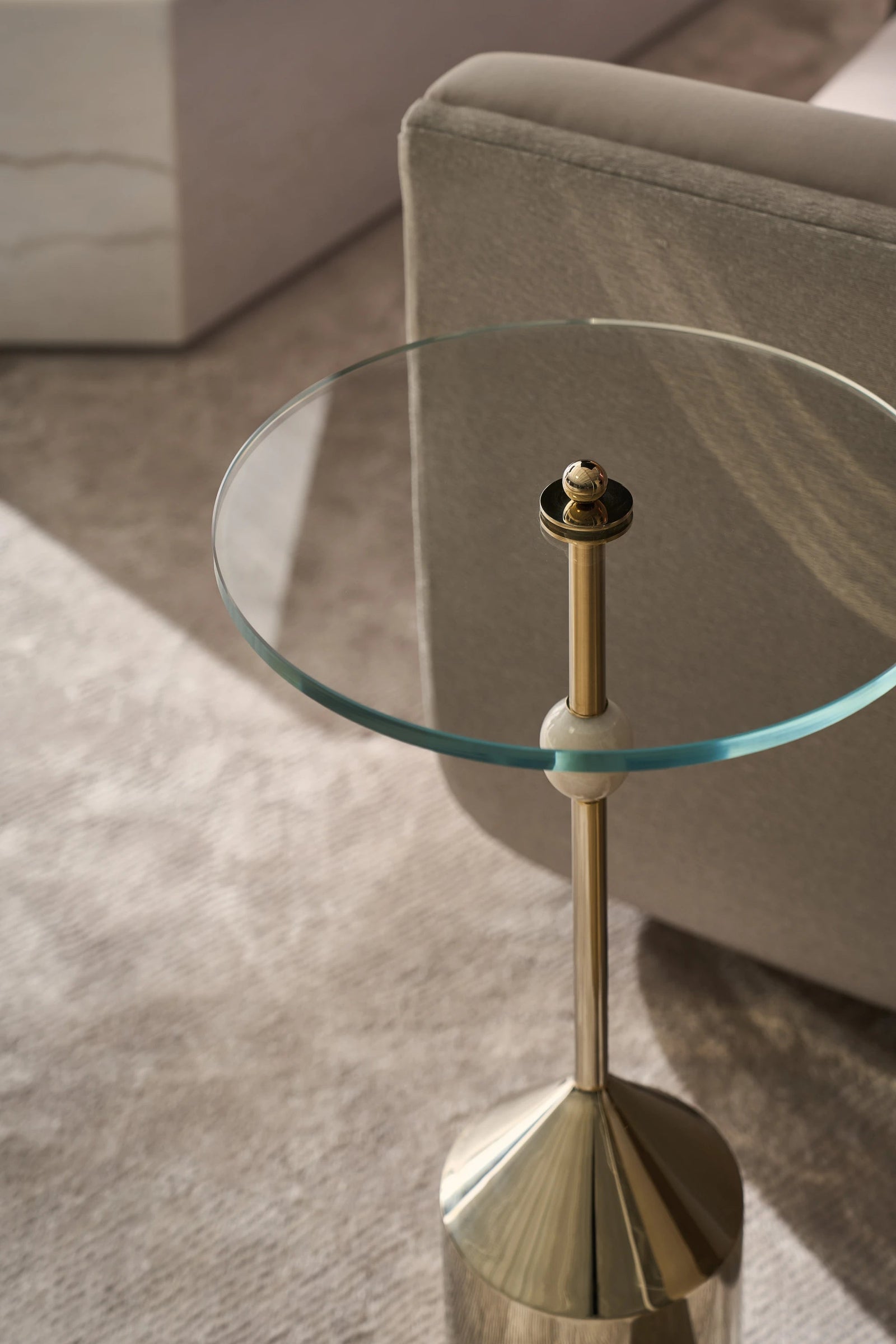 Caracole Alpha Spot Table – side view