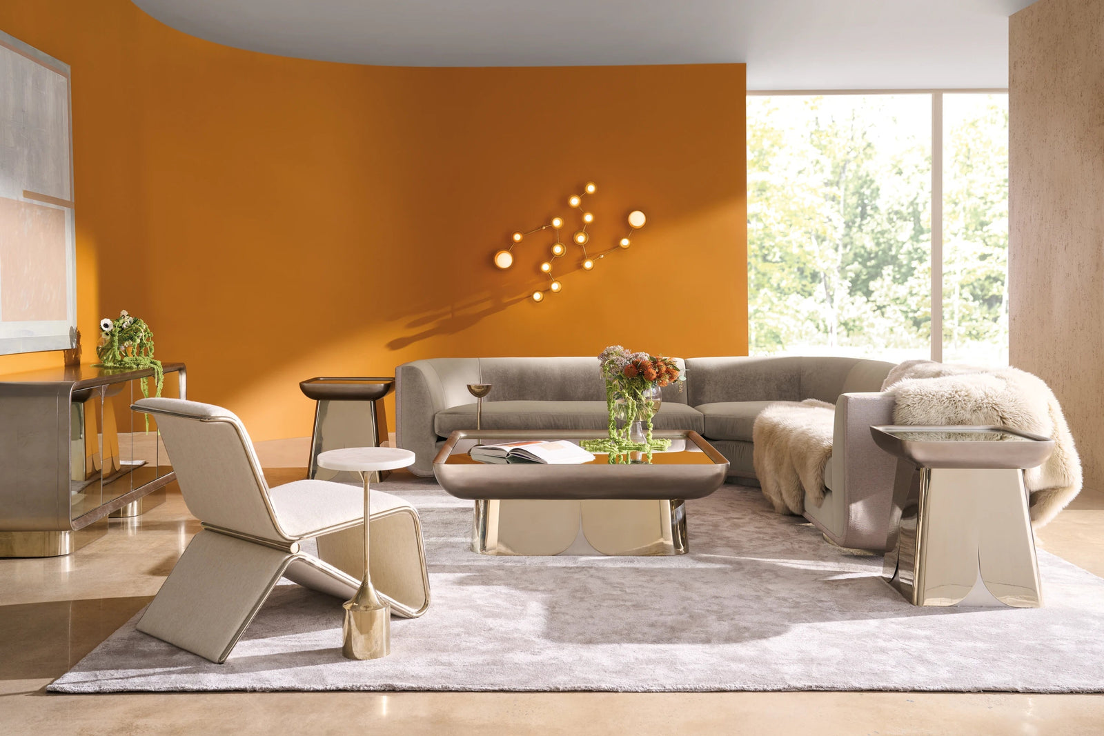 Caracole Gamma Spot Table – side view