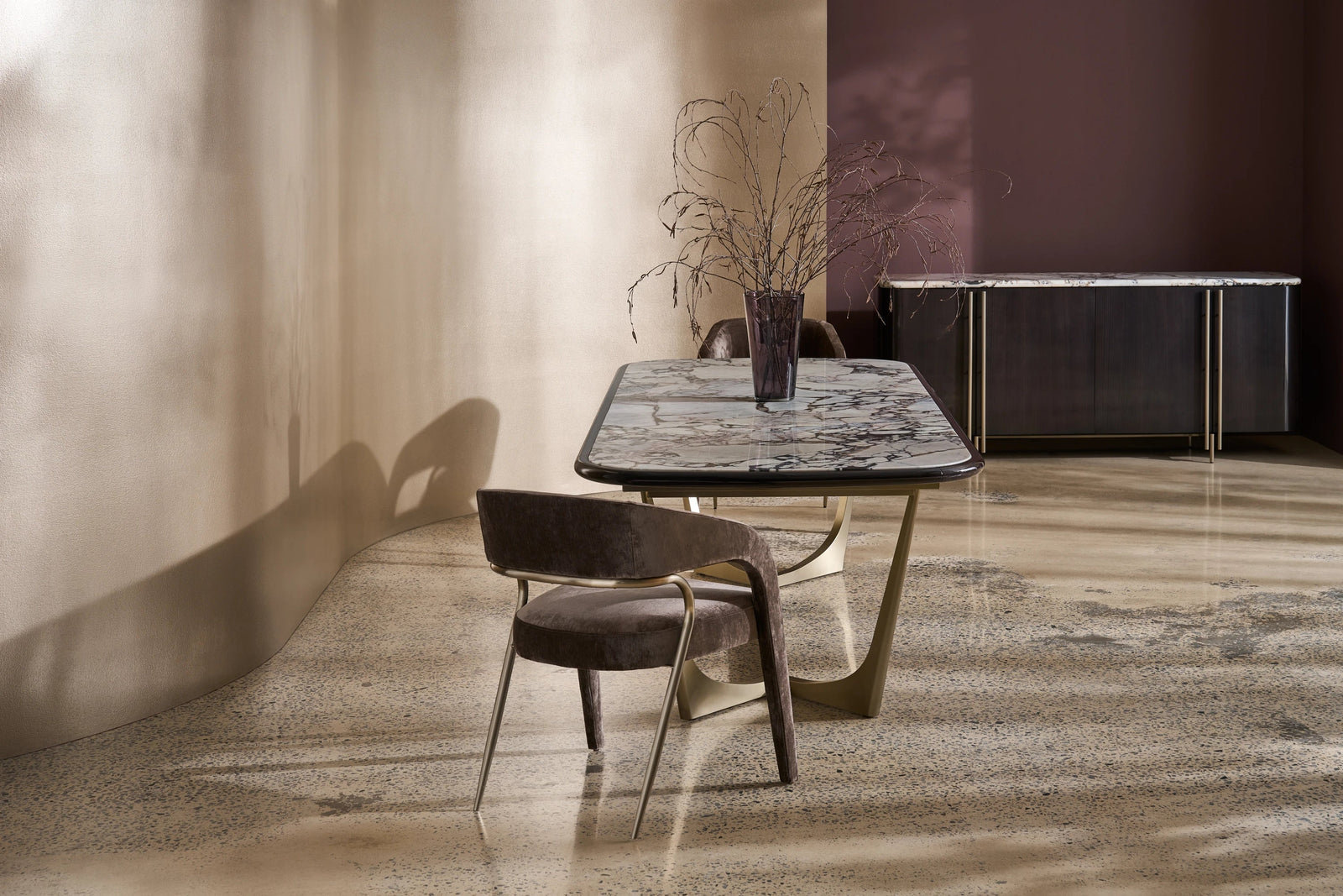 Caracole Vena Dining Table – angle view