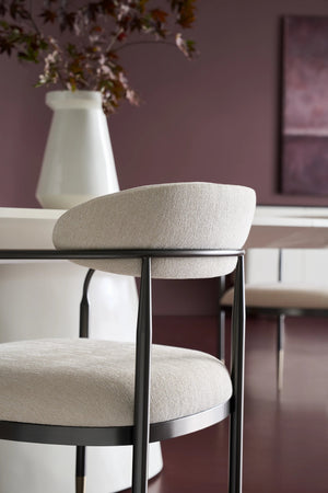 Caracole Epoch Dining Armchair – side view