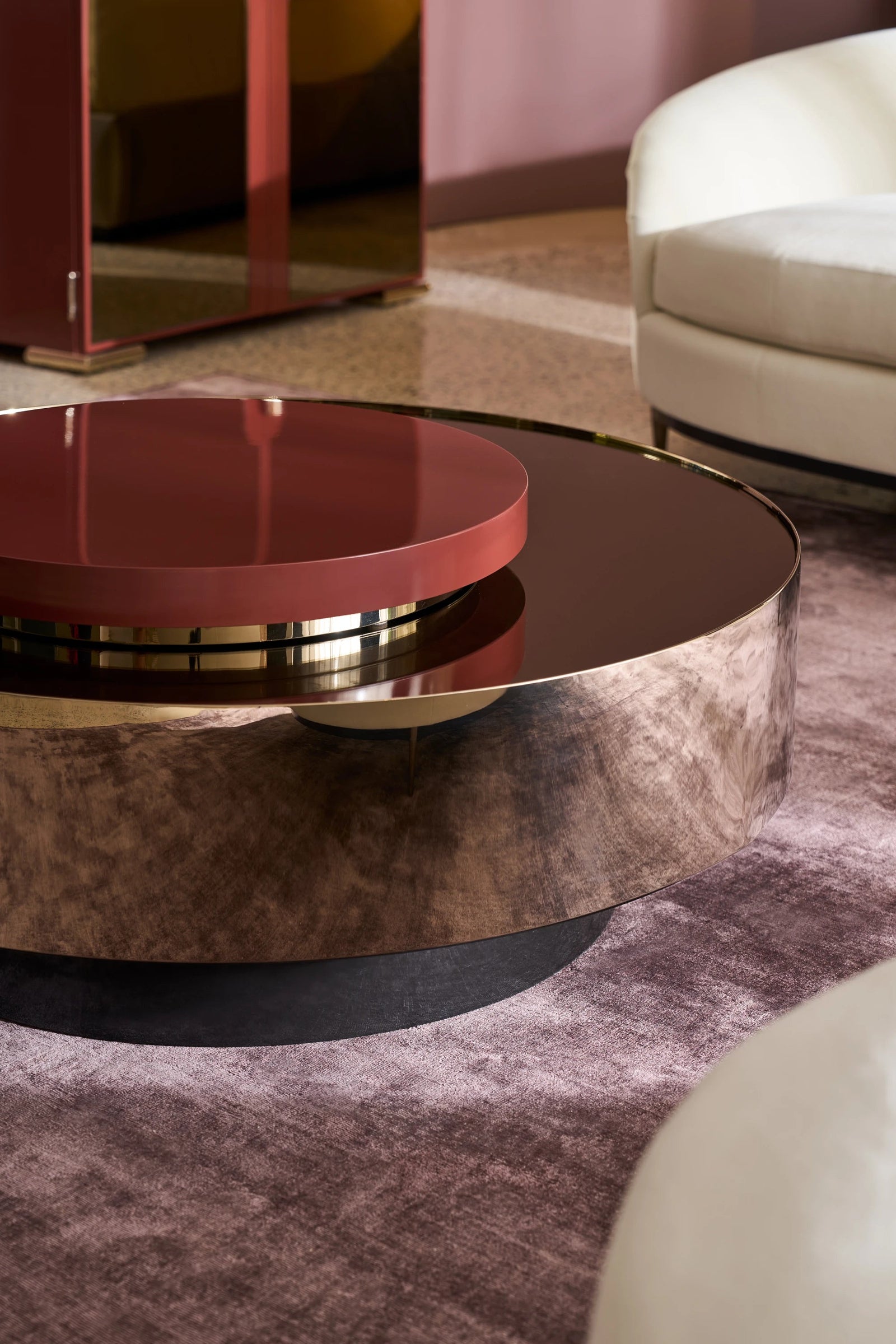 Caracole Radius Cocktail Table – side view