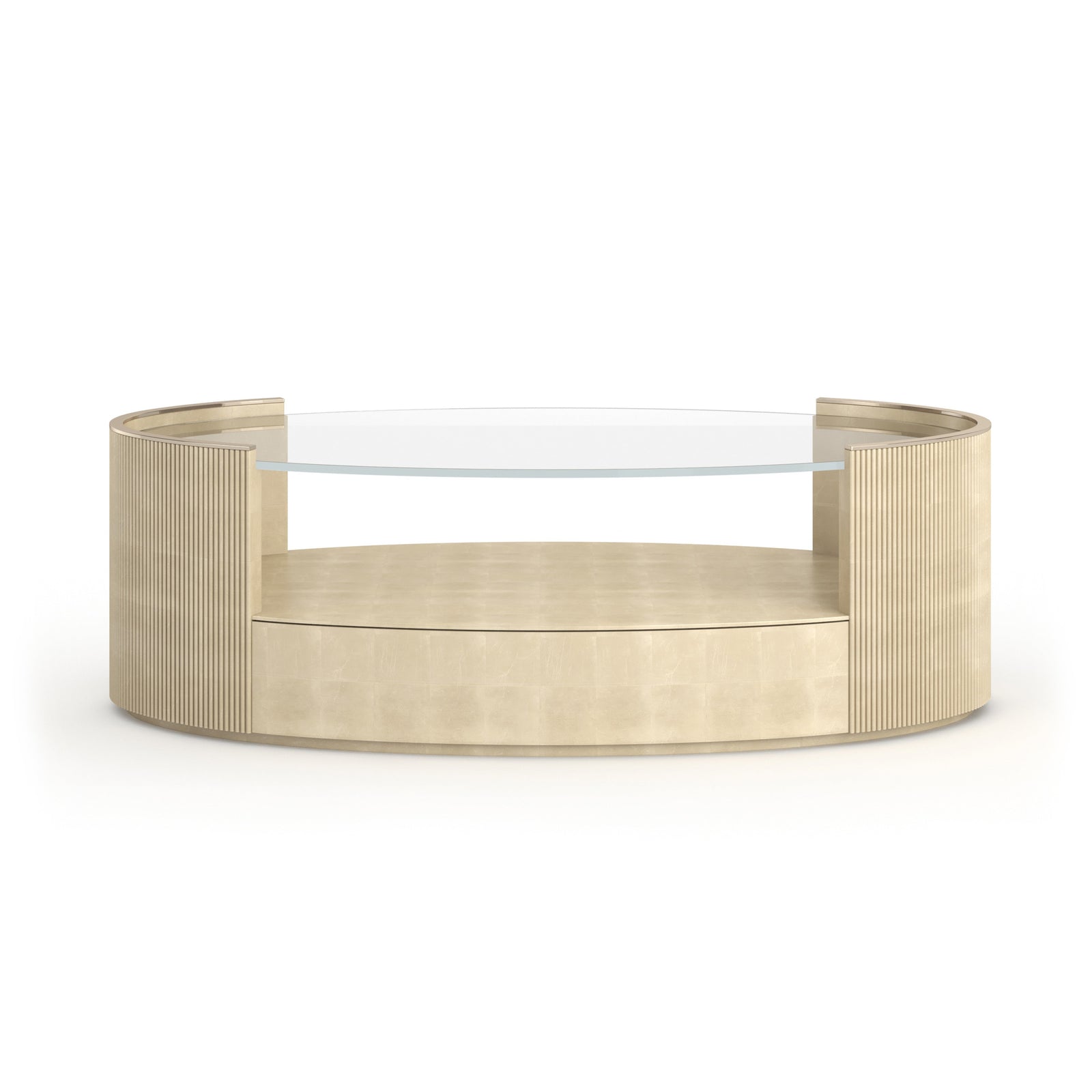 Caracole Love Oval Cocktail Table – front view