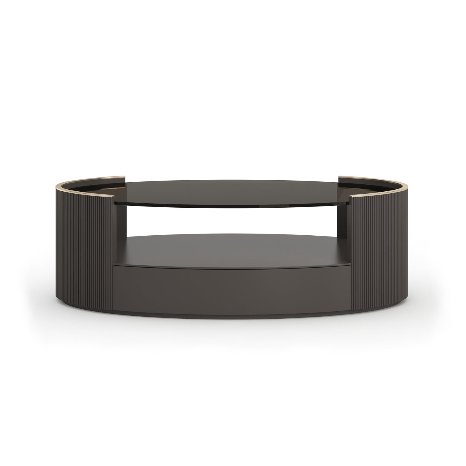 Caracole Love Oval Cocktail Table – front view