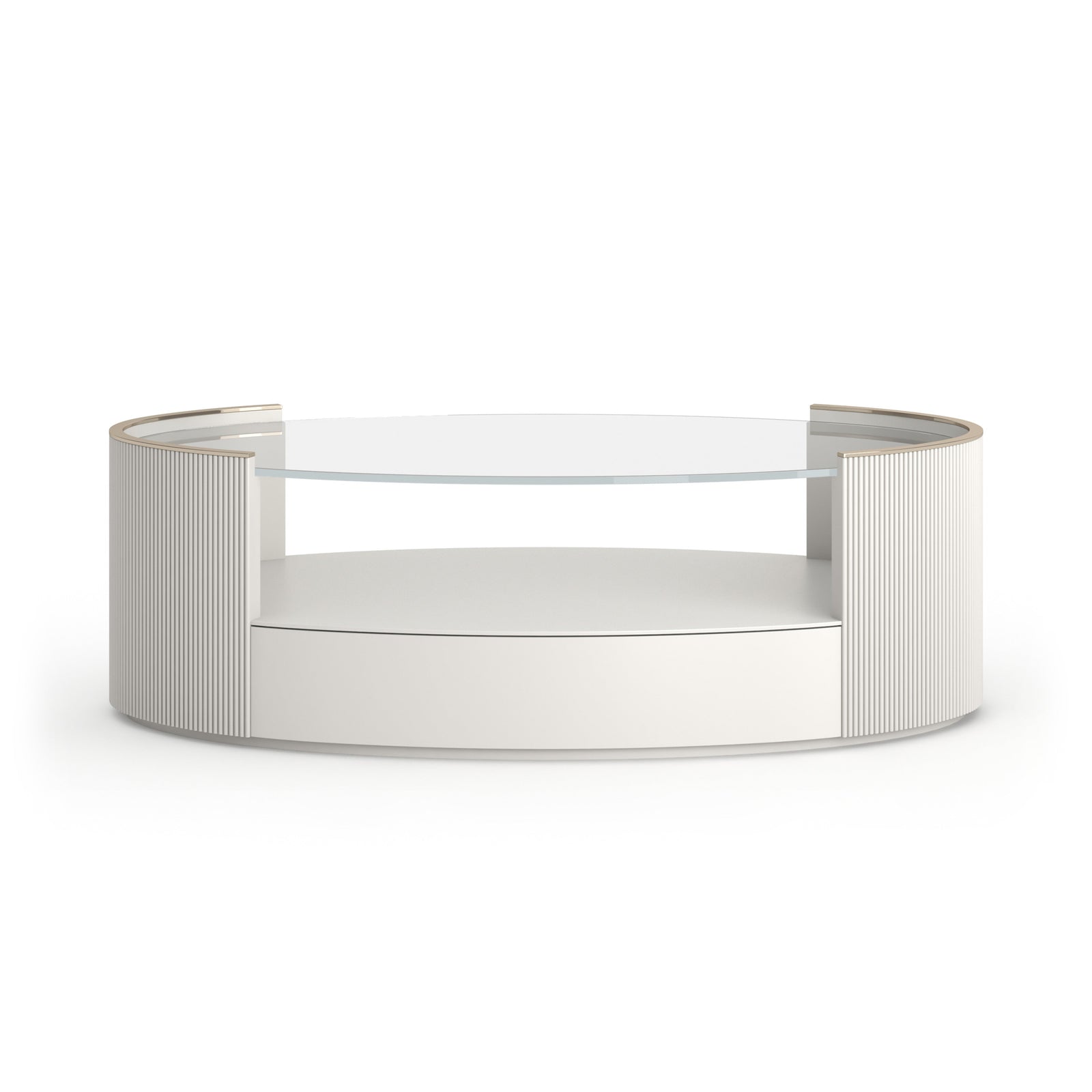 Caracole Love Oval Cocktail Table – front view