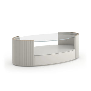 Caracole Love Oval Cocktail Table – side view