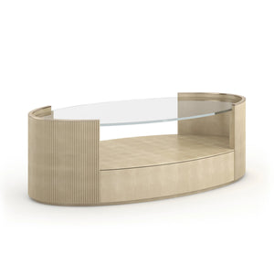 Caracole Love Oval Cocktail Table – top view