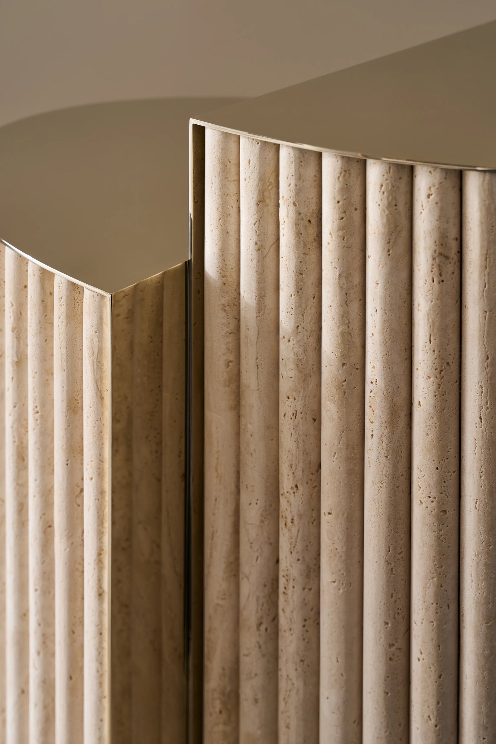 Caracole Hewn Accent Table – side view