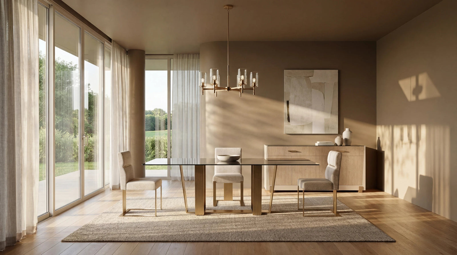 Caracole Counter Balance Dining Table – angle view