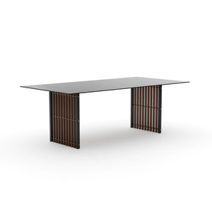 Caracole Pinstripe Dining Table – angle view