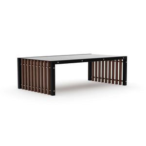 Caracole Pinstripe Cocktail Table – angle view