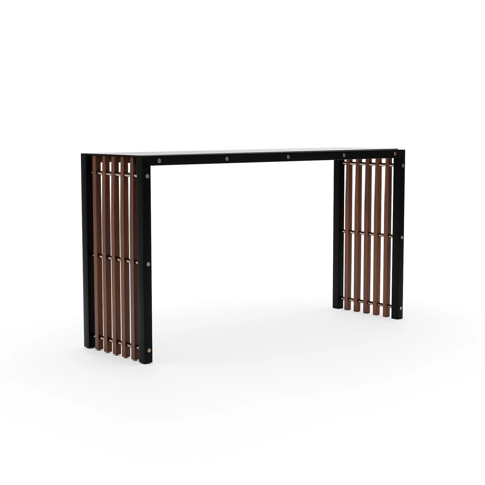 Caracole Pinstripe Console Table – angle view