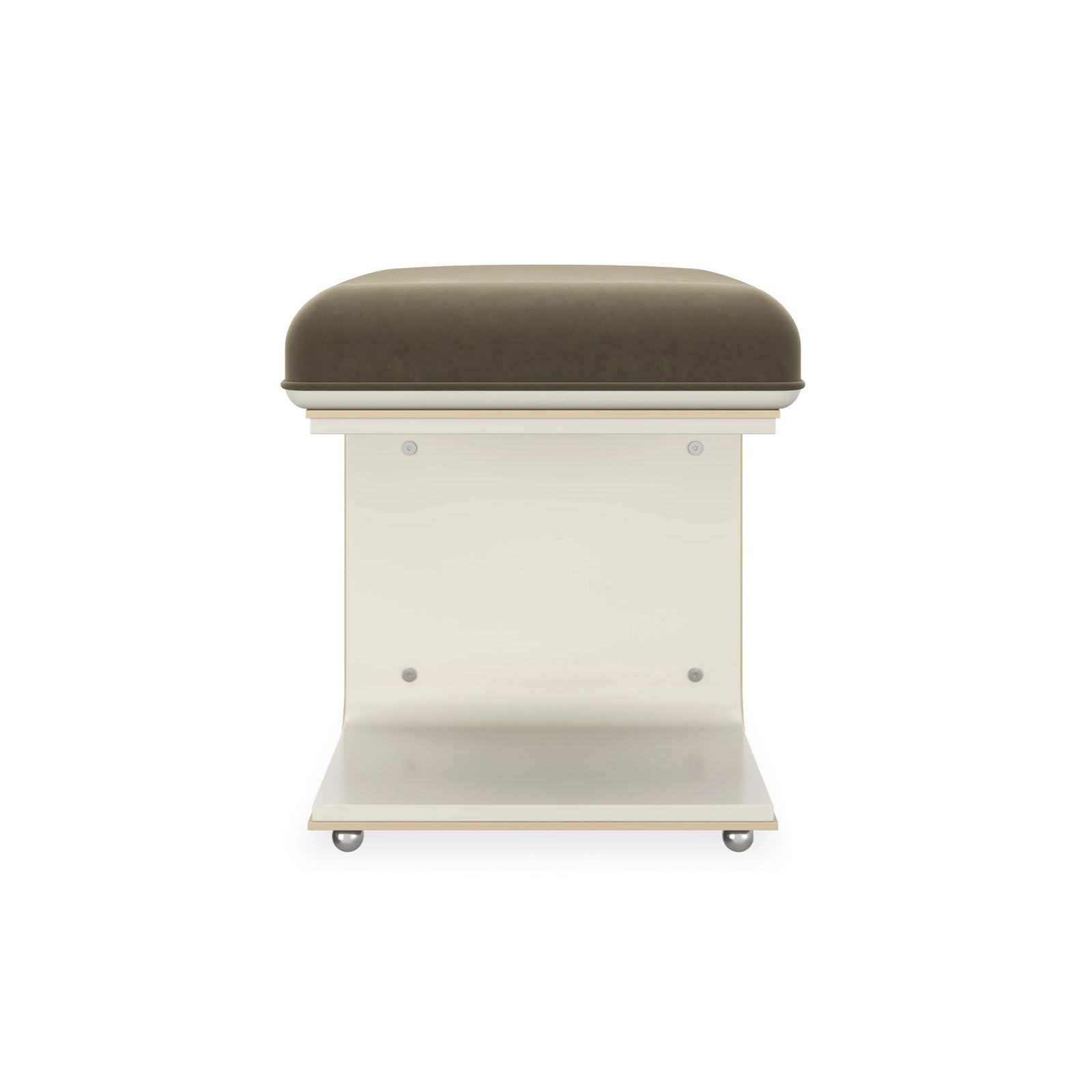 Caracole Balance Beam Ottoman – side view
