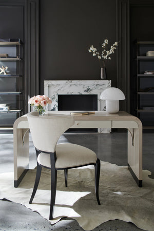 Caracole Be My Guest Ivory Dining Chair – angle view