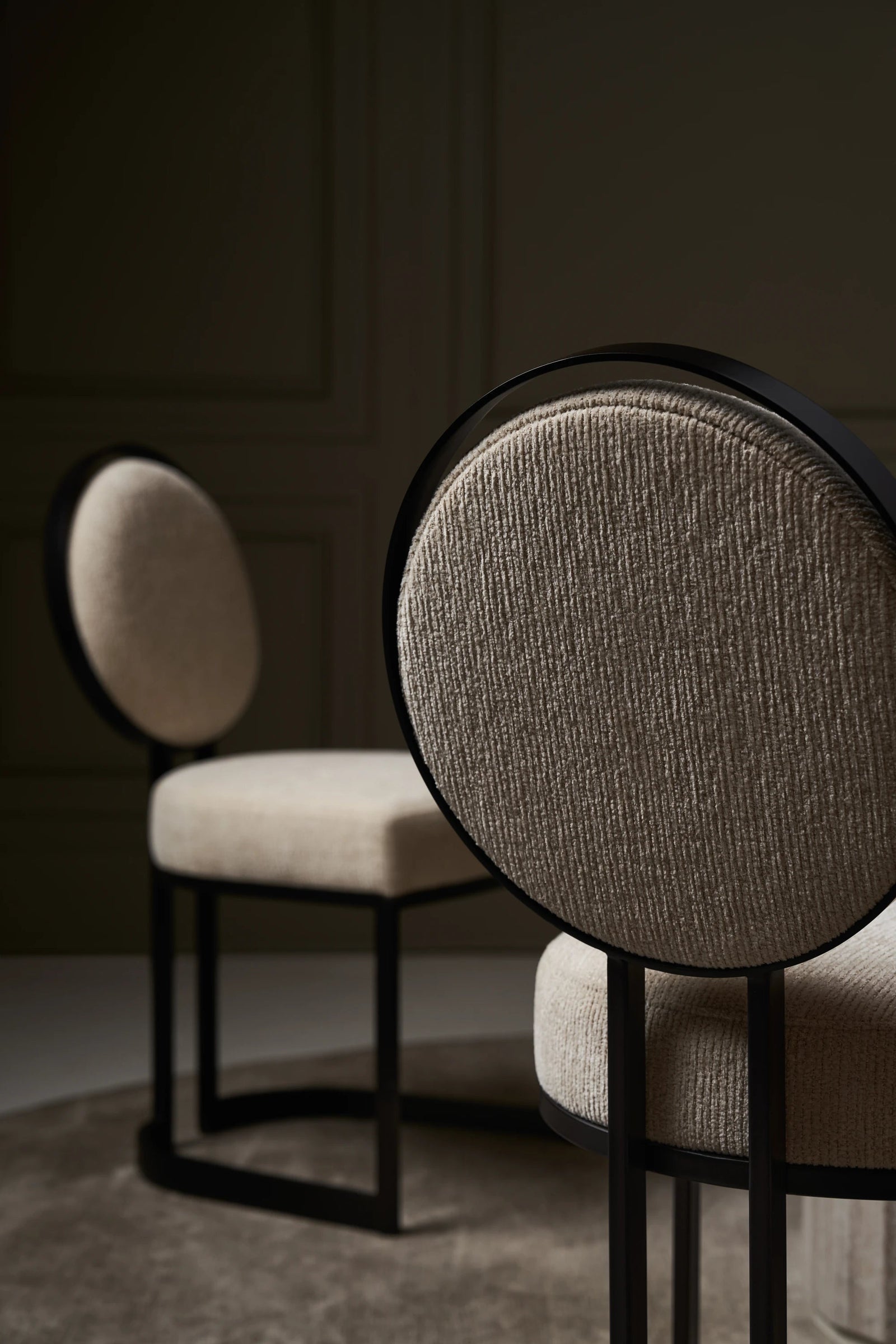 Caracole La Lune Bronze Dining Chair – side view