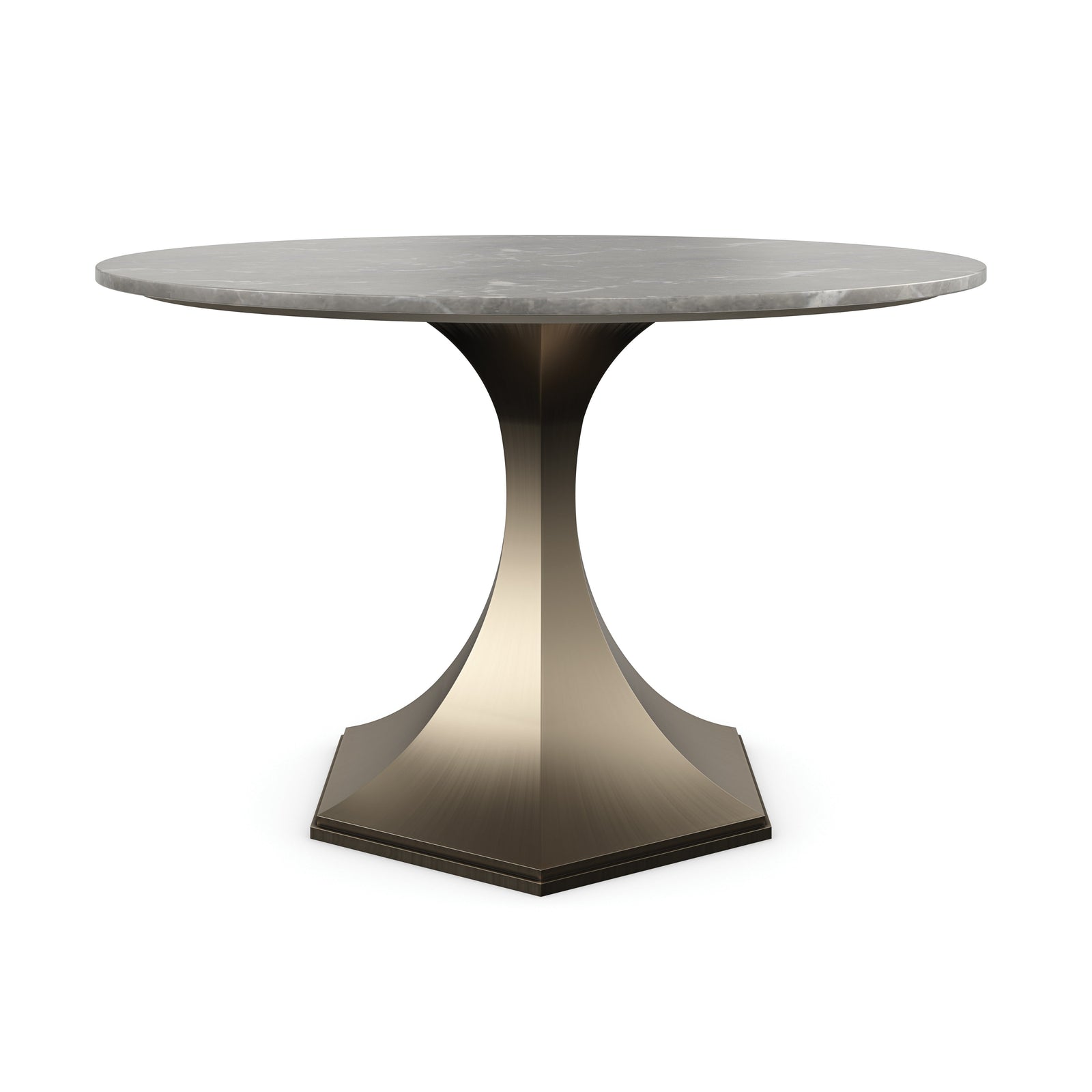 Caracole Top Brass Dining Table – front view
