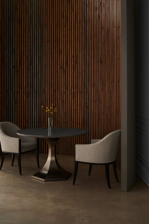 Caracole Top Brass Dining Table – angle view