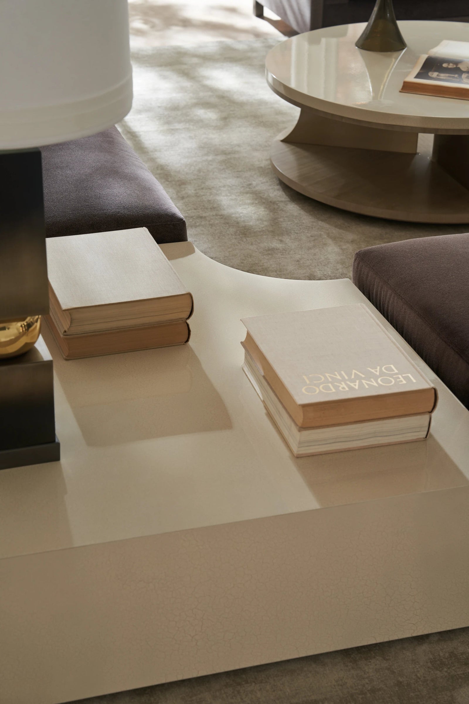 Caracole Buttoned Up End Table – room setting