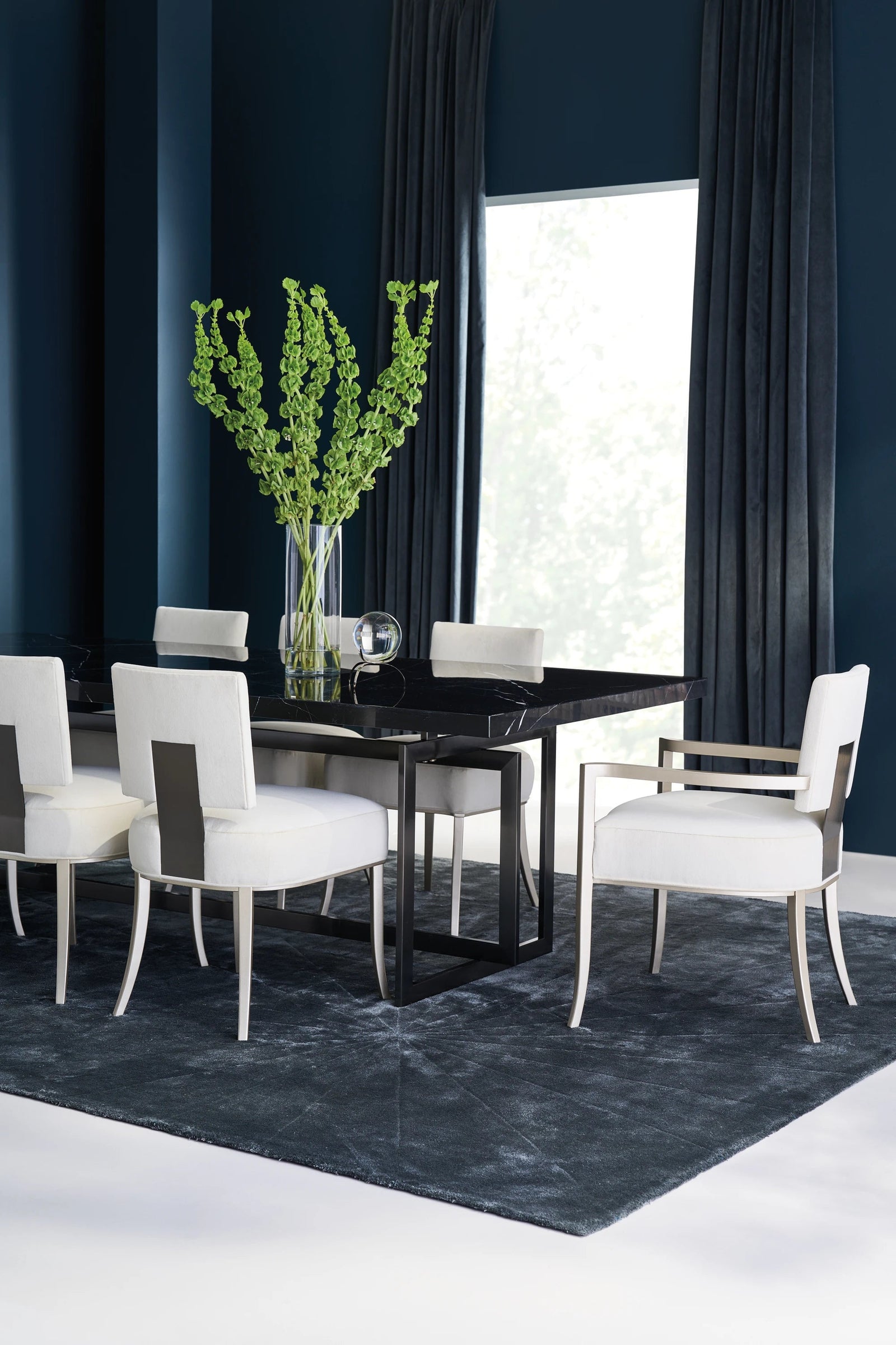 Caracole Reserved Seating Arm Dining Chair – side view