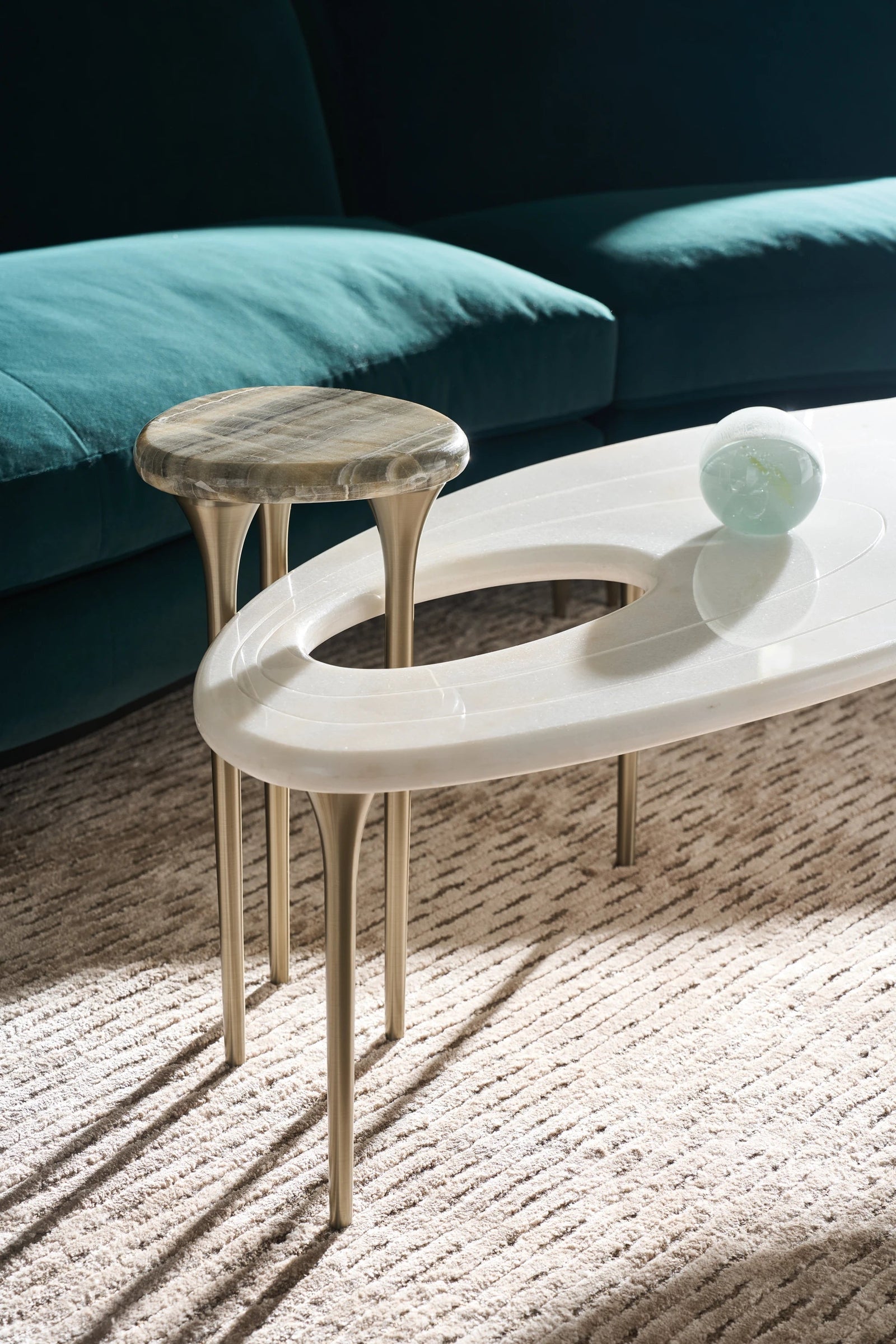Caracole Resonance Cocktail Table – side view