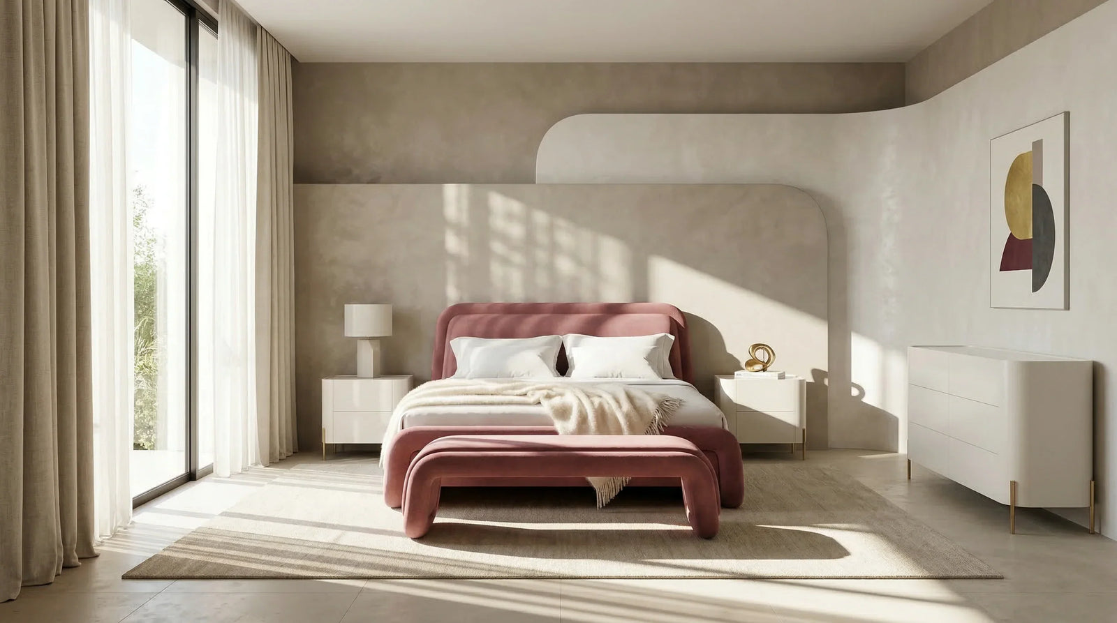 Caracole Bold Bed – angle view