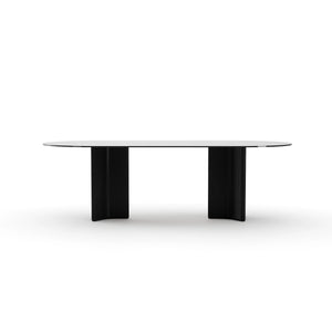 Caracole Viola Clear Oval Dining Table – front view