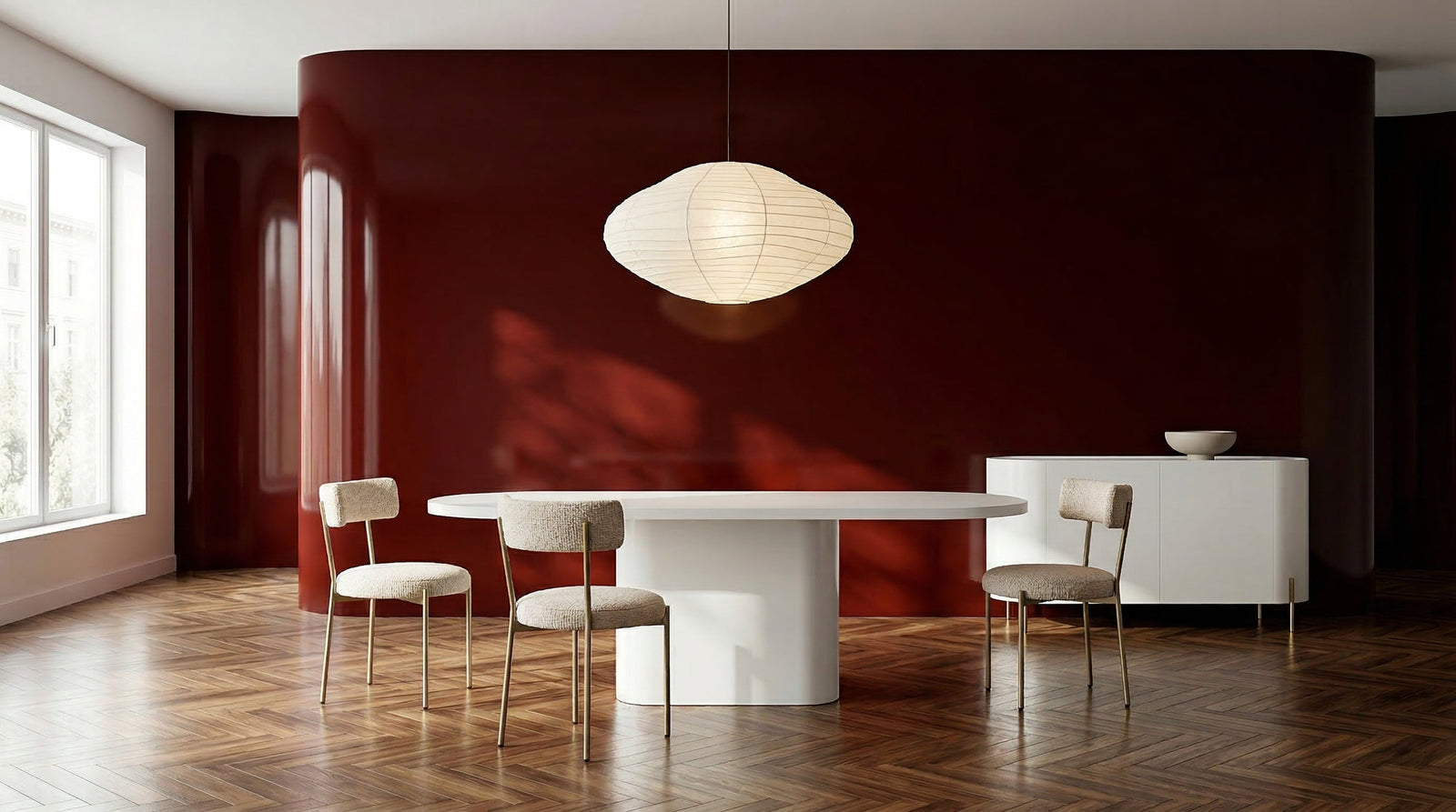 Caracole Atom Dining Table – side view