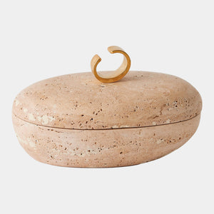 Global Views Caillou Oblong Lidded Pot – front view