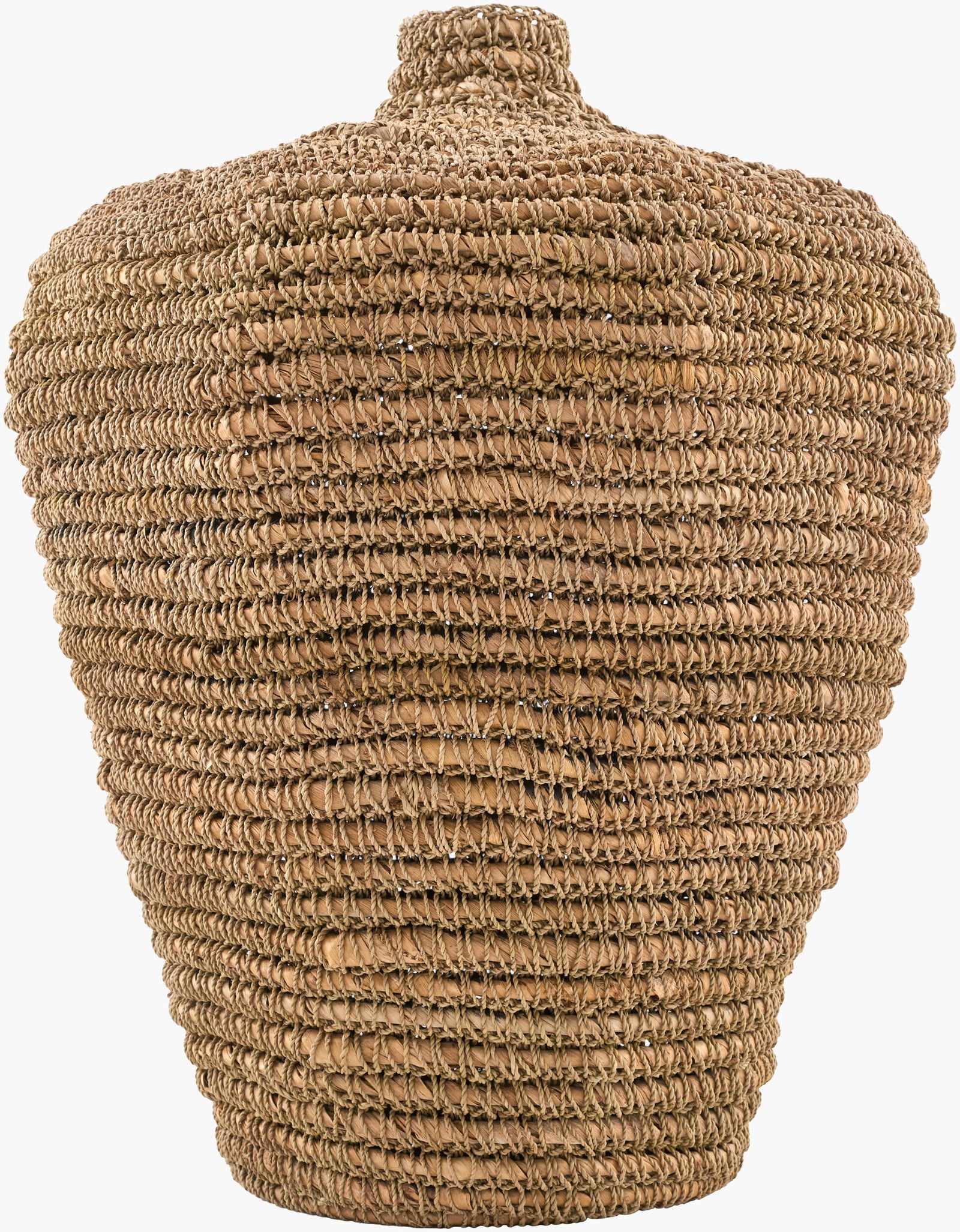 Chiya Vase 16" H Brown – front detail